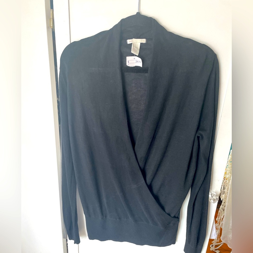 Black V-Neck Sweater